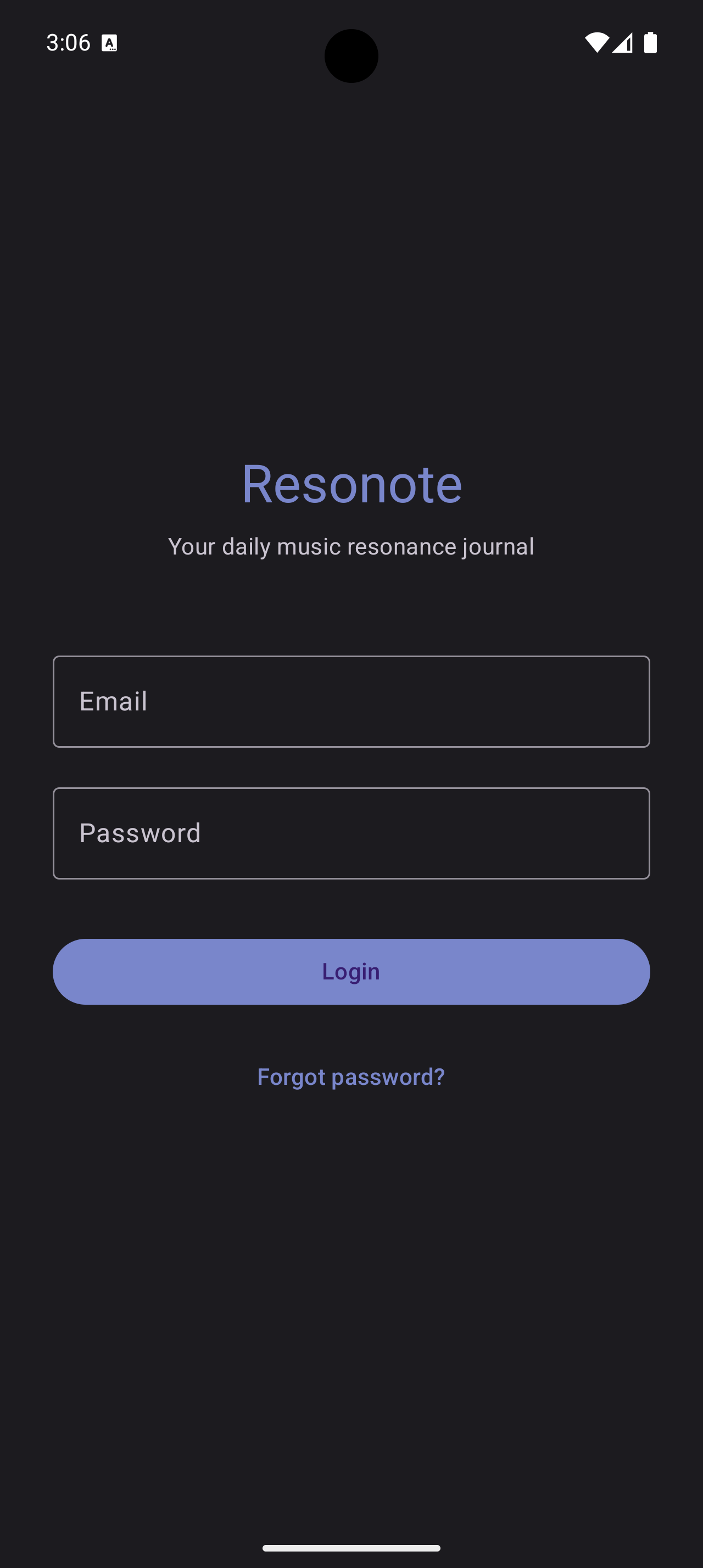 Resonote app screenshot - Calendar view